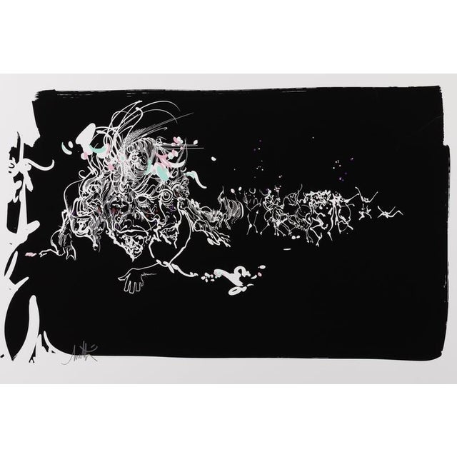 Raymond MORETTI (1931-2005) Rimbaud's Illuminations in Black Original color silkscreen print Signed in pencil Printed by...