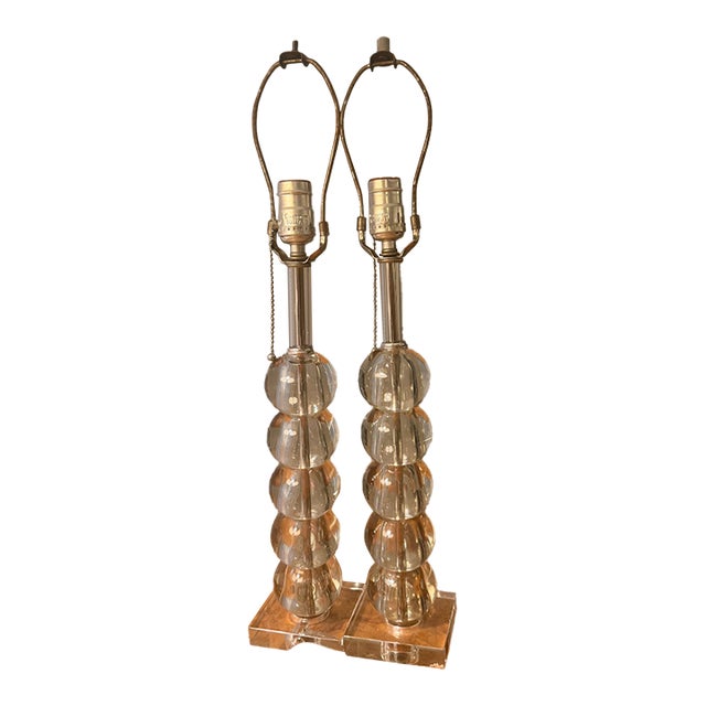 Vintage Stacked Ball Lamps For Sale