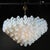 Modernist Hand-Blown Murano Opalescent Barbell Chandelier With Brass Fittings For Sale - Image 15 of 18
