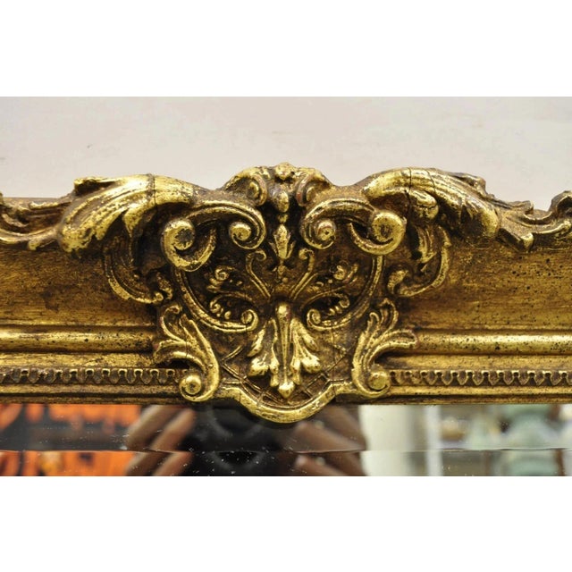 Friedman Brothers Vintage Friedman Brothers Gold French Rococo Style 45" Rectangular Wall Mirror For Sale - Image 4 of 12