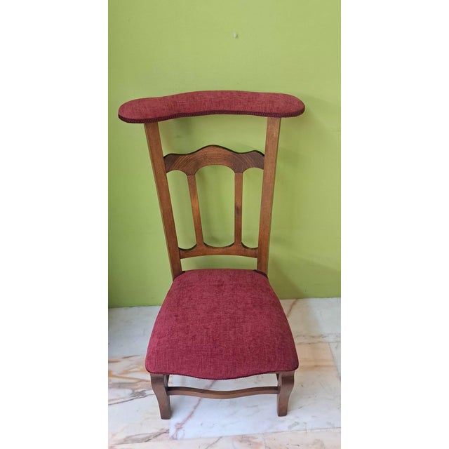 Vintage Spanish Monastery Prayer Chair, 1940 For Sale - Image 3 of 11