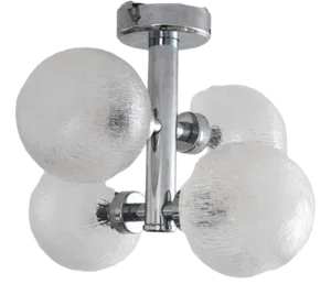 Space Age Sputnik Orbit Ceiling Lamp in Chrome, 1970s