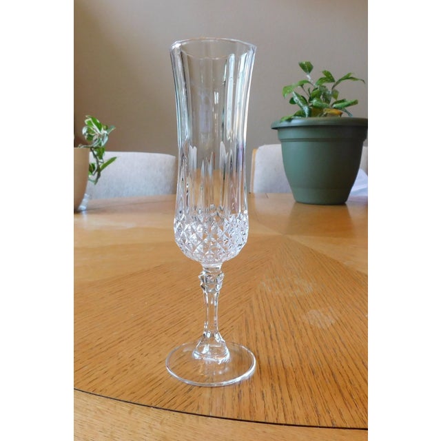 1970s Cristal D’Arques Durand Champagne Flute in Longchamp Chairish