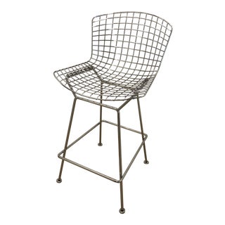 Authentic Knoll Bertoia Wire Stool For Sale