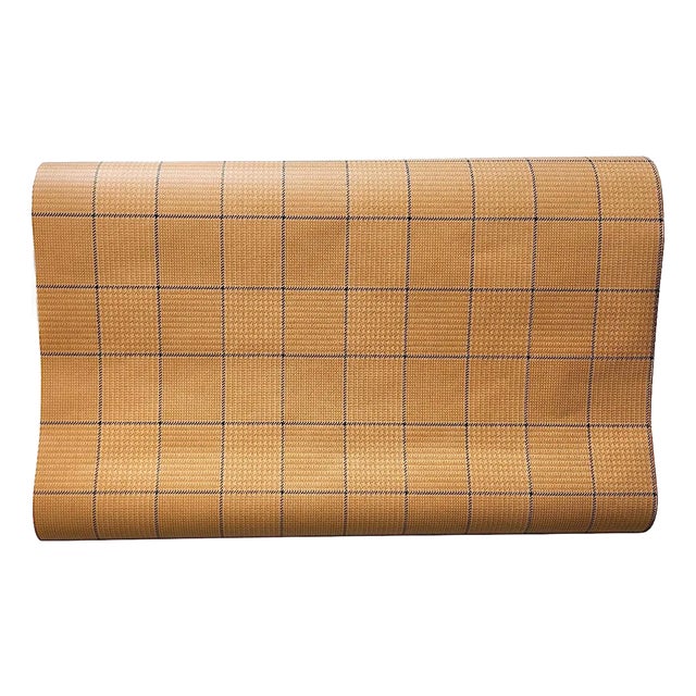 Vintage Camel Plaid Ralph Lauren Wallpaper, Never Opened - 3 Rolls, 81 Feet Total For Sale