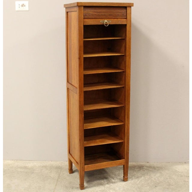 1920s Vintage Filing Cabinet in Oak, 1920s For Sale - Image 5 of 16