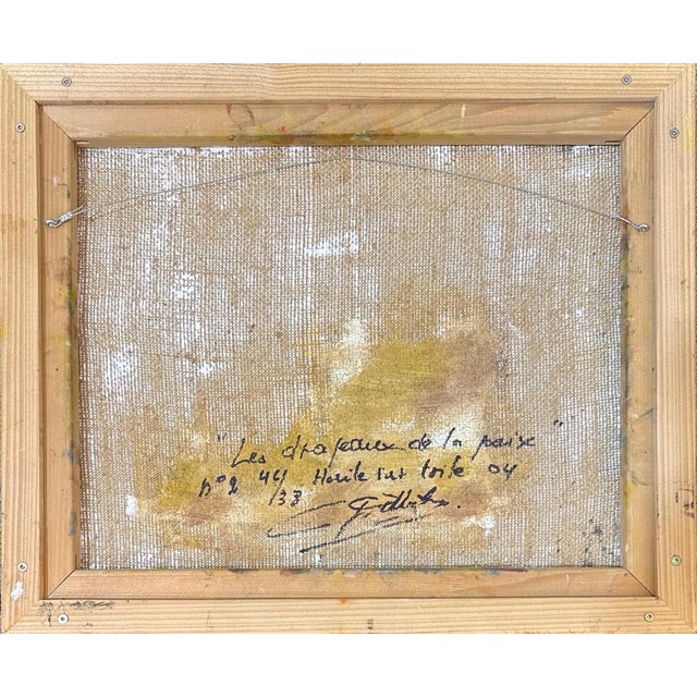 Textile Gilbert Pauli, Peace Flags N°2, 2004, Oil on Canvas For Sale - Image 7 of 9