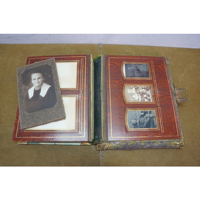 Antique Victorian Nautical Maritime Uss Maine Ship Photo Album Music Box 13" For Sale - Image 17 of 18