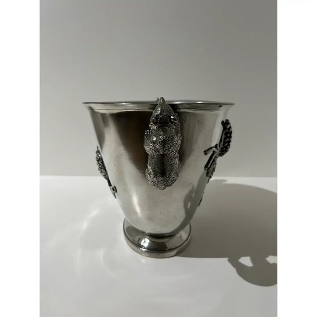 Tuscan Large Cipolla Pewter Collectible Bear Wine Bucket Cooler From Gorsuch in Aspen For Sale - Image 3 of 9