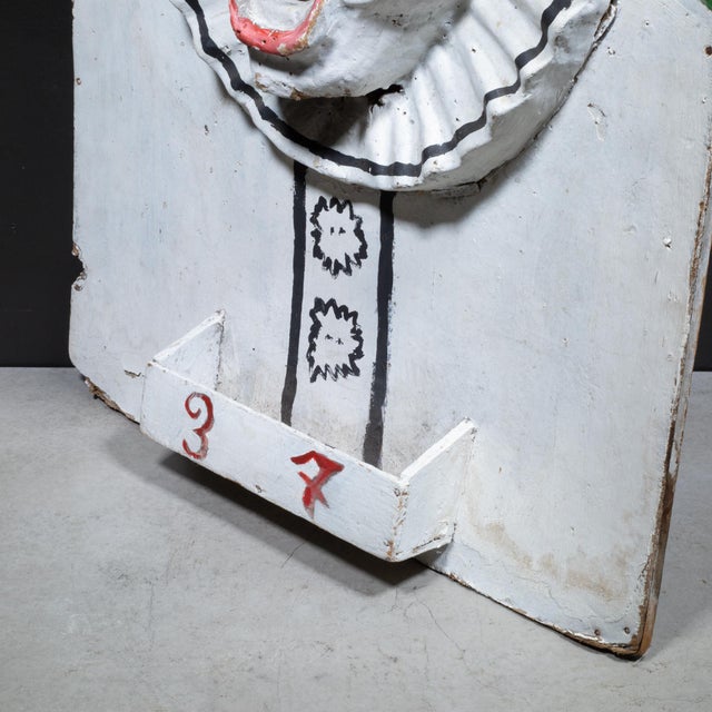 French French Carnival Papier-Mache Clown Ball Toss Game c.1930-1950 For Sale - Image 3 of 6