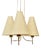 Mid-Century Brass 3-Light Chandelier, 1950s For Sale