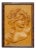 Wooden Carved Victorian Lady Wall Plaque, 1920s For Sale