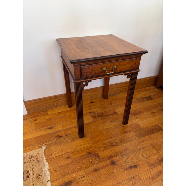 This beautiful Chippendale style Tiger Maple side table was put together from one of our local builders here in NH. It is...