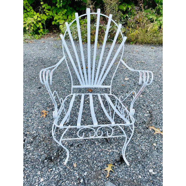 Vintage Forged Iron French Garden Chair For Sale - Image 11 of 11