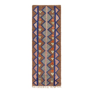 Vintage Moroccan Runner With Polychromatic Geometric Patterns, From Rug & Kilim For Sale