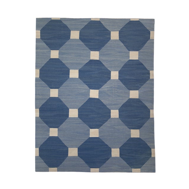 Oriental Flat Weave Turkish Kilim 9'6" x 12'2" For Sale