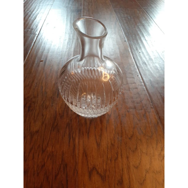 Glass 1980s Signed Steuben Cut Crystal Squat Vase For Sale - Image 7 of 7