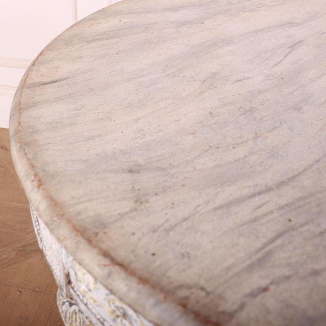 Swedish Carved Lamp Table For Sale - Image 6 of 9