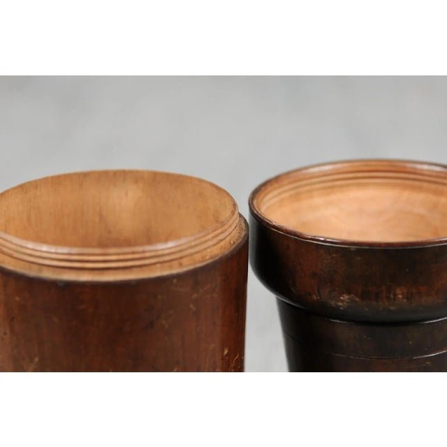 Late 19th Century French Treenware Bottle With Conic Lid Serving as a Cup For Sale - Image 11 of 12