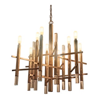 Vintage Mid-Century Modern Sciolari 8-Light Chandelier For Sale