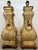Wood 1940s James Mont Style Pair of Cast Brass Table Lamps For Sale - Image 7 of 11