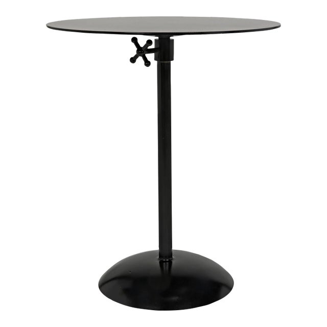 NOIR Felix Side Table in Black Metal For Sale