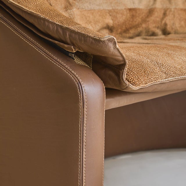 Italian Leather Sofa by Redwall for Borbonese & Rossi di Albizzate, 1970s For Sale - Image 4 of 13