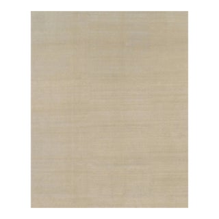 Rug & Kilim’s Oversized Contemporary Textural Solid Rug in Beige Tones - 12x15 For Sale