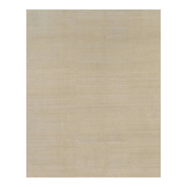 Rug & Kilim’s Oversized Contemporary Textural Solid Rug in Beige Tones - 12x15 For Sale