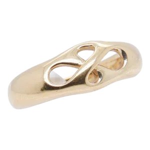 Vintage Tiffany & Co. 18k Gold Openwork Infinity Love Knot Band Ring Size 5.5