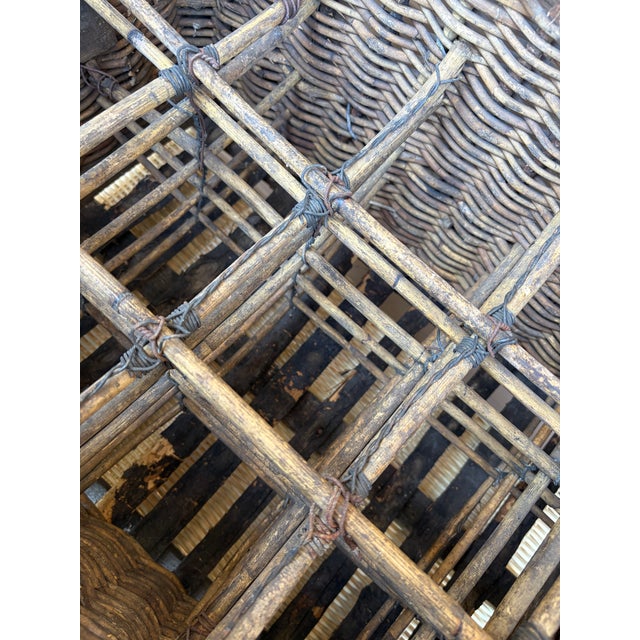 Early 20th-Century French J. Damoy Wicker Wine Crate For Sale - Image 12 of 17