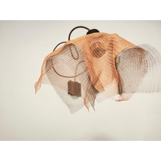 Copper Pendant Lamp with Metal Handkerchiefs, 1980s For Sale - Image 18 of 18