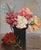 Léon Laurent Galand, Still Life Flowers Vase Carnations, 1920s, Oil on Canvas For Sale - Image 8 of 11