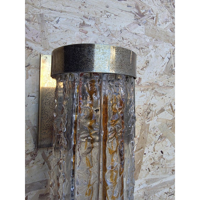 Murano Glass and Metal Wall Lights from Venini, 1960, Set of 2, in Very Good conditions. Designed 1960 to 1969 This piece...
