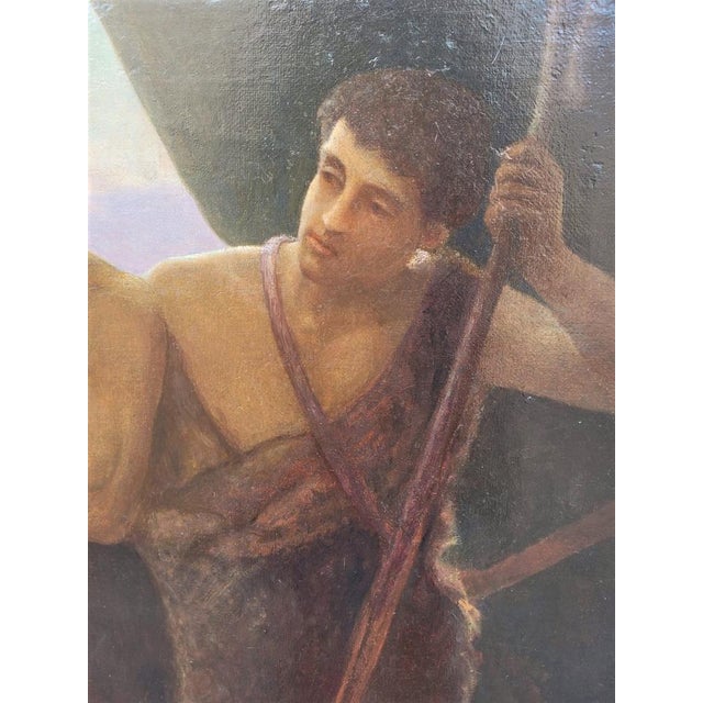 Neoclassical Scene Depicting Young Emperor with Muses, 19th Century, Large Oil on Canvas, Framed For Sale - Image 10 of 18