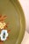 Distressed Olive Green Toleware Serving Tray Vintage Pilgrim Art Hand Painted Tole For Sale In Savannah - Image 6 of 7