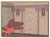 This is a unique French Art Deco lithograph for a room interior design that features a piano in a music room It originally...