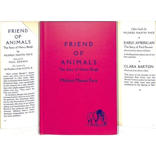 Traditional "Friend of Animals: The Story of Henry Bergh" 1942 Pace, Mildred Mastin For Sale - Image 3 of 13