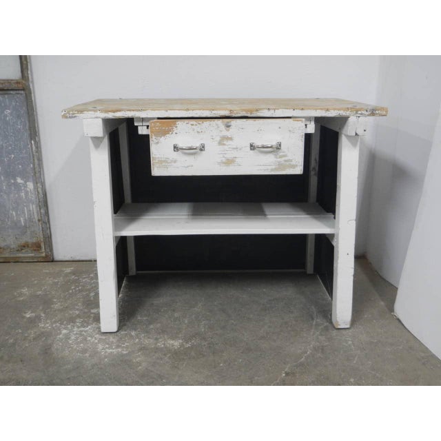 Industrial Fir and Metal Cash Register Counter, 1980 For Sale - Image 3 of 14