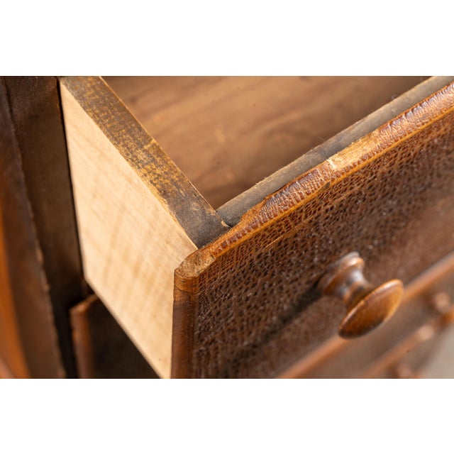 Antique Oak and Plywood Crazed Parts Cabinet For Sale - Image 11 of 13