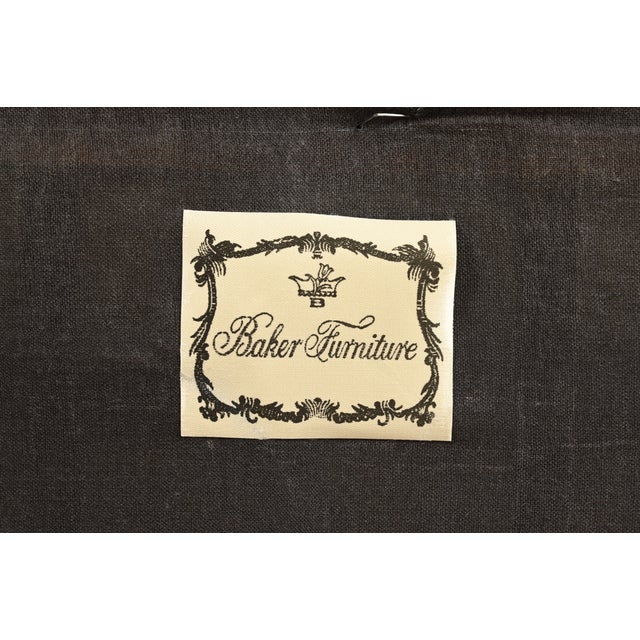 Baker Furniture Stately Homes Collection Late Victorian Tufted Leather Club Chair For Sale - Image 14 of 15