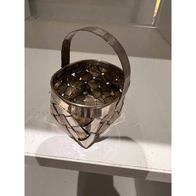 Traditional Vintage Cartier Mini Woven Basket For Sale - Image 3 of 6