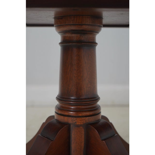 Wood English Elliptical Mahogany Coffee Table For Sale - Image 7 of 10
