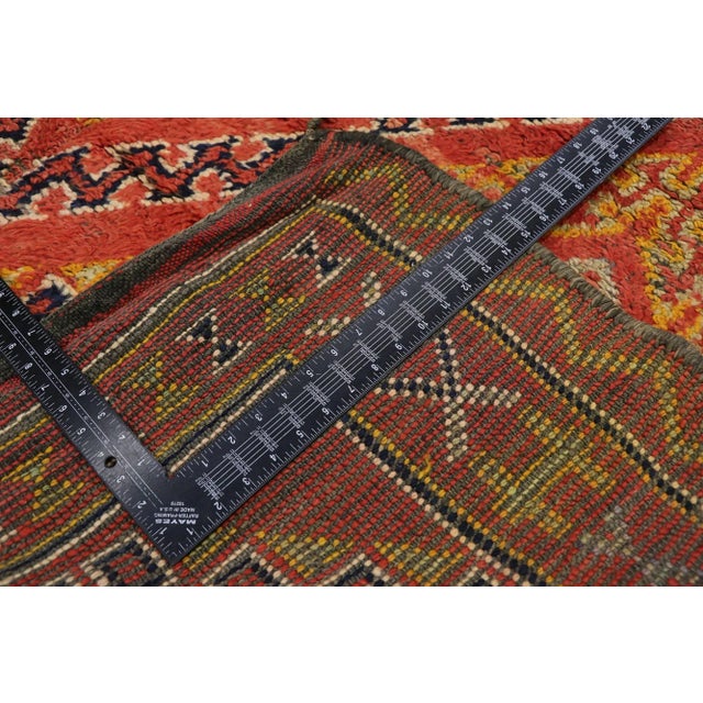 Late 20th Century Vintage Berber Red Beni M'Guild Moroccan Rug - 05'09 X 10'07 For Sale - Image 5 of 9
