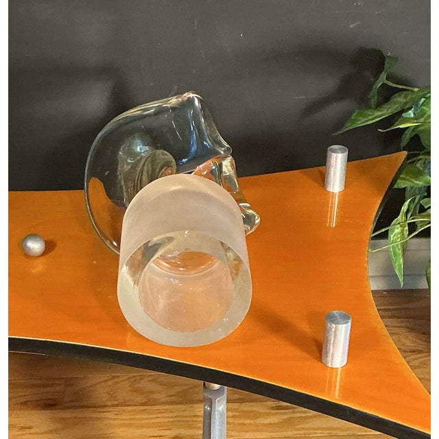 Glass Art Glass Artist Signed Sculpture Elio Raffaeli Style “Dante’s Flame” 1980s For Sale - Image 7 of 12