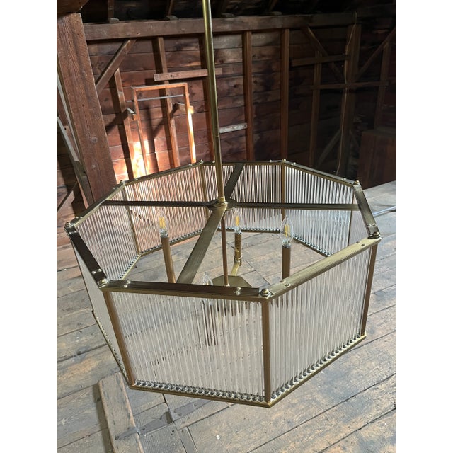 Arteriors Octagonal Hera Chandelier, 30", Antique Brass Finish For Sale - Image 9 of 12