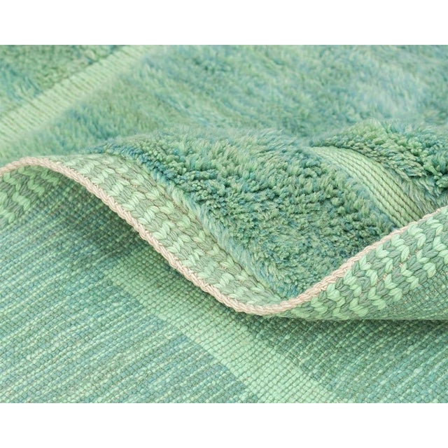 Green Hand-Knotted Wool Rug by Azele Studio For Sale - Image 8 of 11