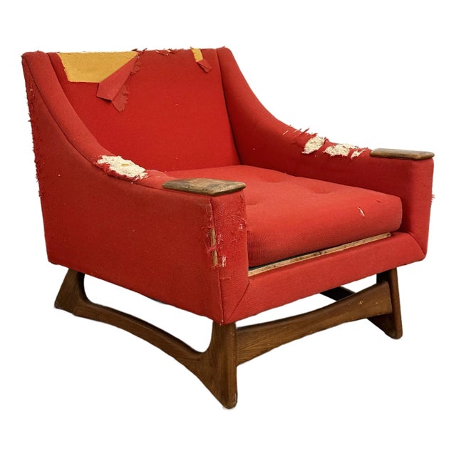 Mid Century Modern Kroehler Walnut Lounge Chair For Sale