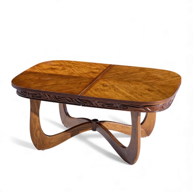Witco Style Pulaski Oceanic Mid Century Dining Table With 2 Leaves For Sale - Image 12 of 13