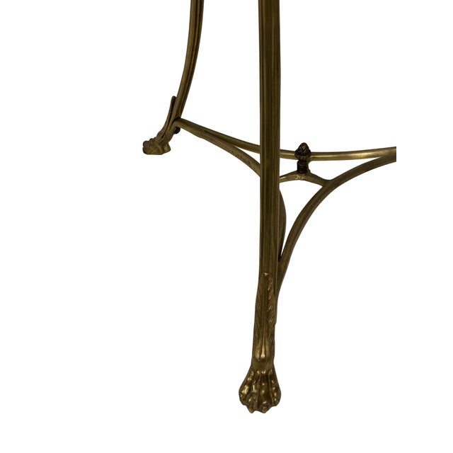 Early 20th Century French Gilt Two Tier Bronze Gueridon Table with Black Marble Top For Sale - Image 12 of 18